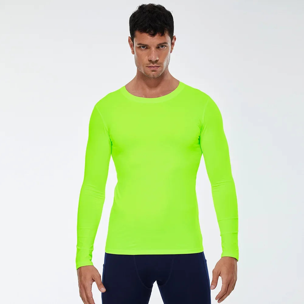 Quick Dry Compression  Long Sleeve T-shirt  For Men.