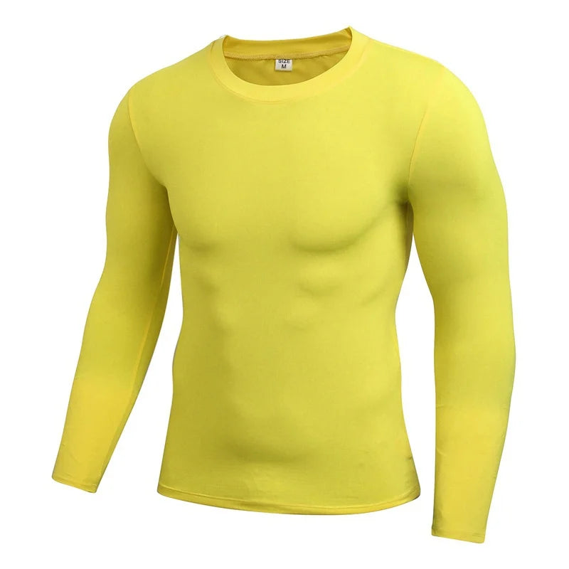 Quick Dry Compression  Long Sleeve T-shirt  For Men.