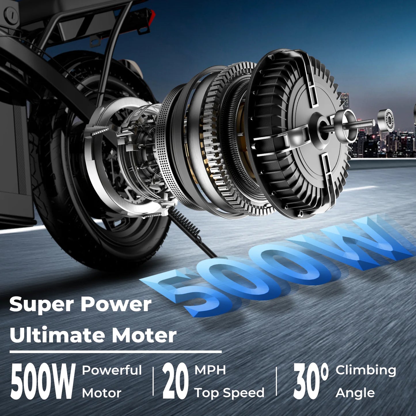 LELEKUAI 500W Adult Electric Bike With Multi-Shock Absorption.