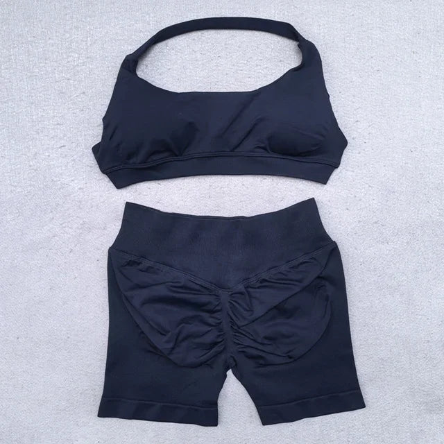 Yoga Set Outfits, Shorts and Sports Bra.