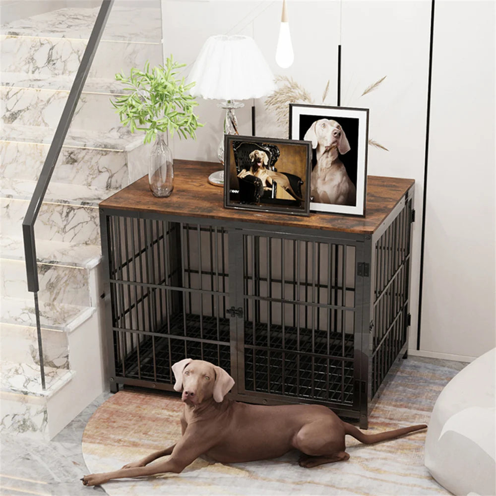 Large Wooden Dog Crate For Indoor.