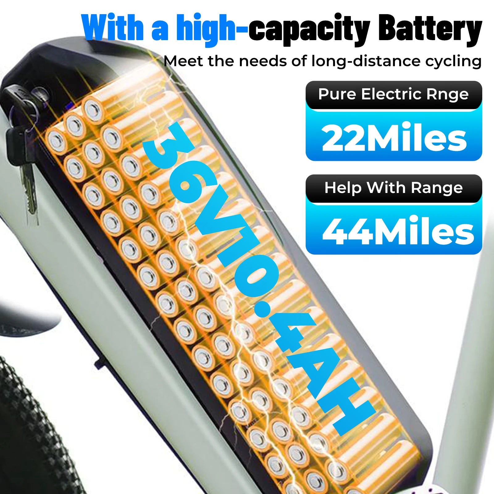 Terrosor Electric Bike,26" Fat Tire E- bike