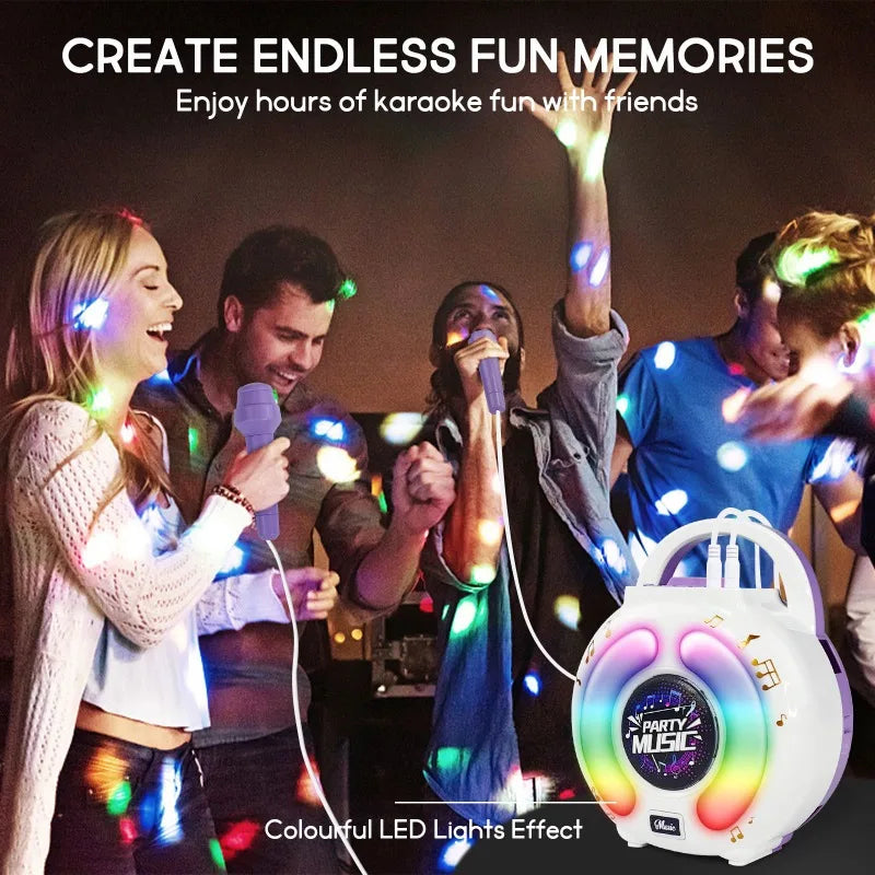 Portable Karaoke Machine with 2 Microphones For Kids.