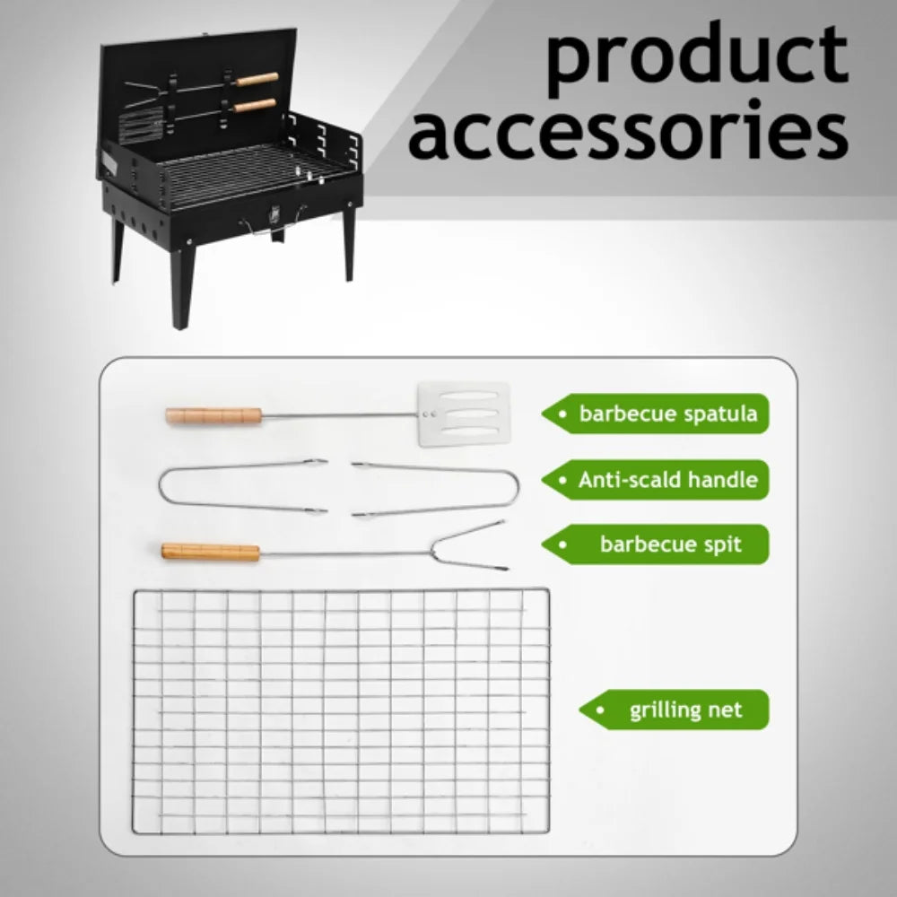 Portable & Foldable Charcoal Grill .