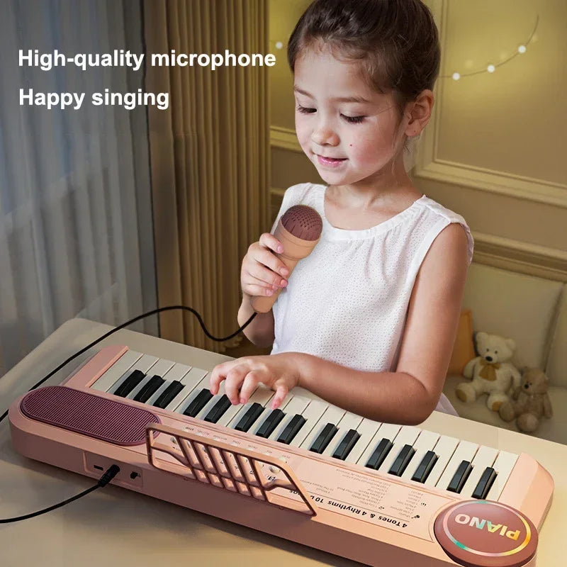 Kids Electric Piano, 37 Baby Keyboard with Microphone For Singing.