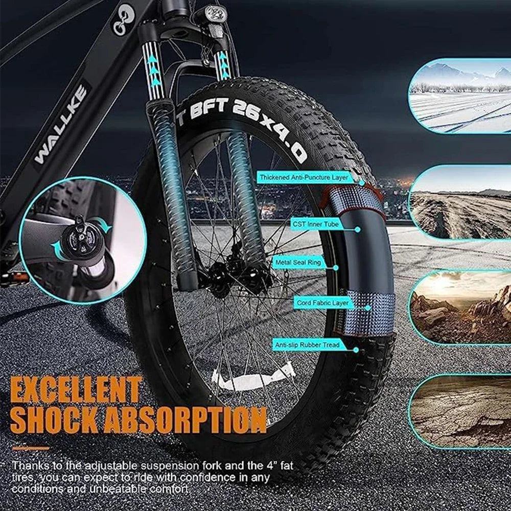 Tire mountain 500W electric bike .