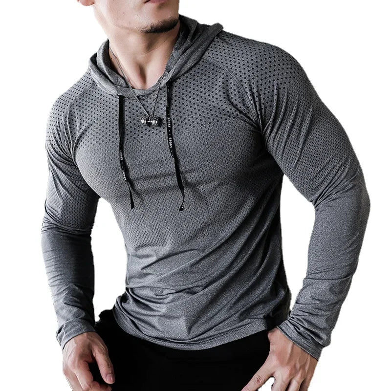 MUSCLE Hooded Fitness Sweatshirt  For Men.
