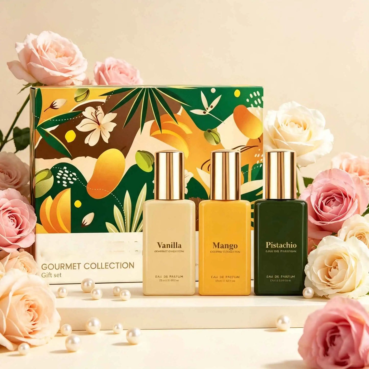 Bellavita  Perfume Gift Set With Vanilla, Mango And Pistachio Scents.