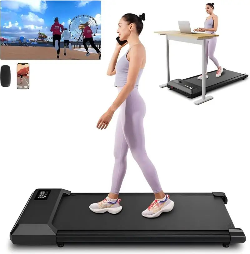 Superun  2-in-1 Home/Office 2.5 HP Walking Treadmill,