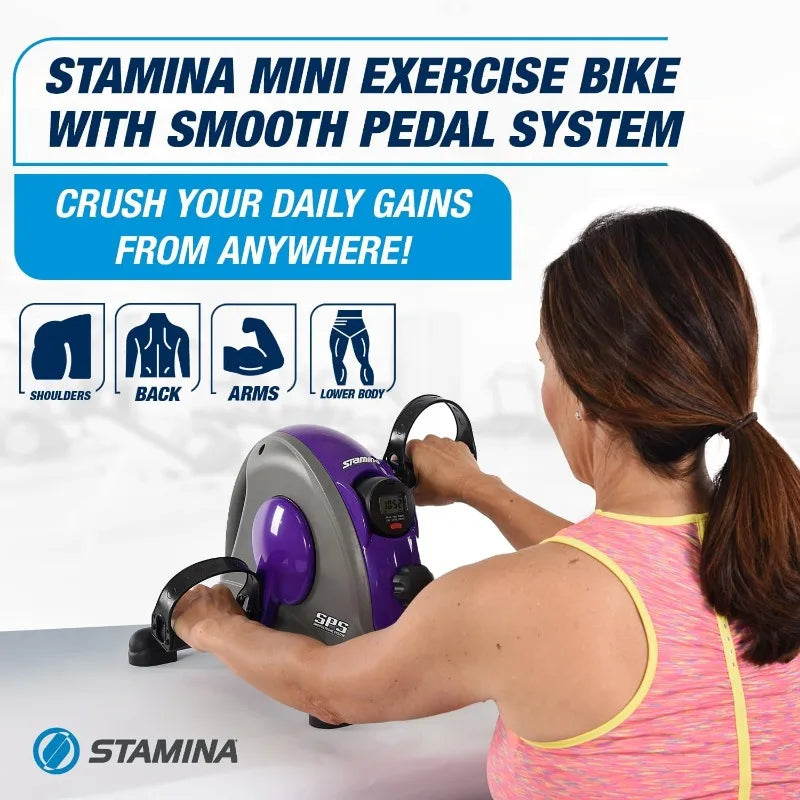 Stamina Compact Adjustable Mini Under Desk Exercise Bike.