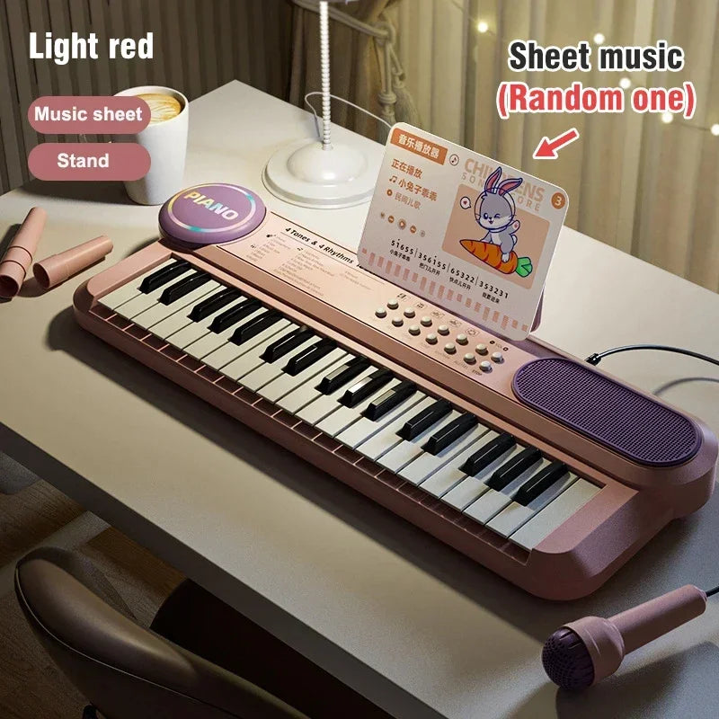 Kids Electric Piano, 37 Baby Keyboard with Microphone For Singing.