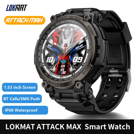 LOKMAT New ATTACK MAX Sport Rugged Smart Watch BT & Waterproof.