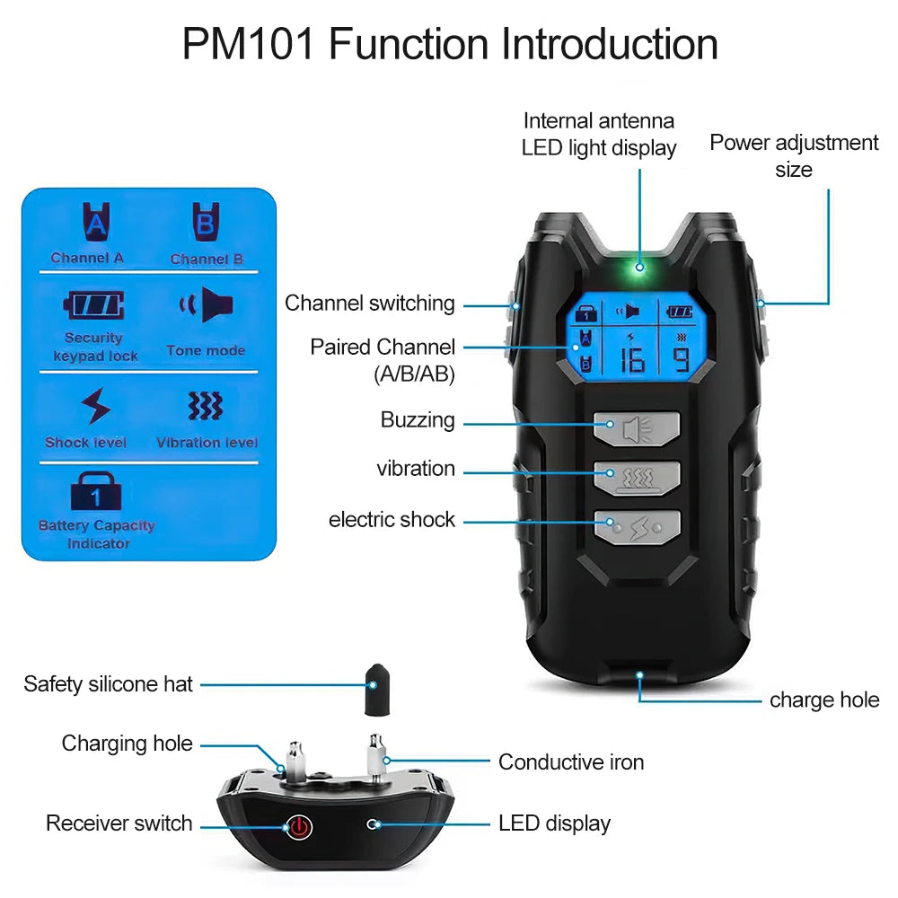 Electric Dog Training Collar with Remote Control .