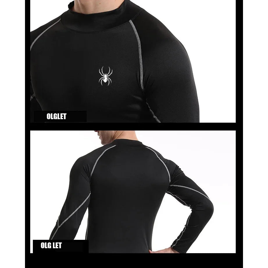OLGLET Compression Long Sleeve Sport Shirts For Men.