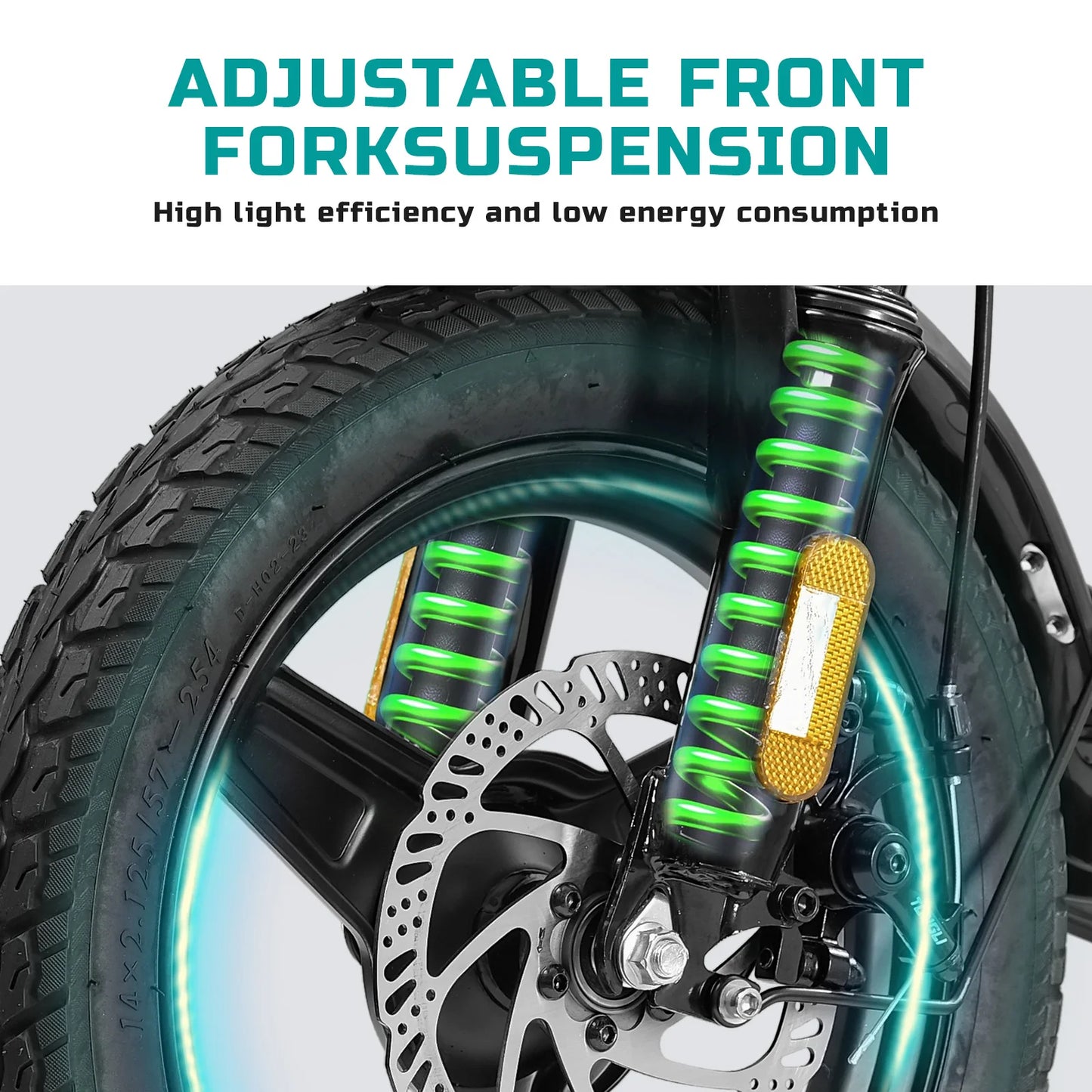 HEZZO Adult Folding Electric Bike, 20 MPH,560W Motor & 48V Removable Battery.