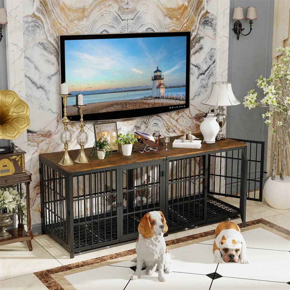 Large Wooden Dog Crate For Indoor.