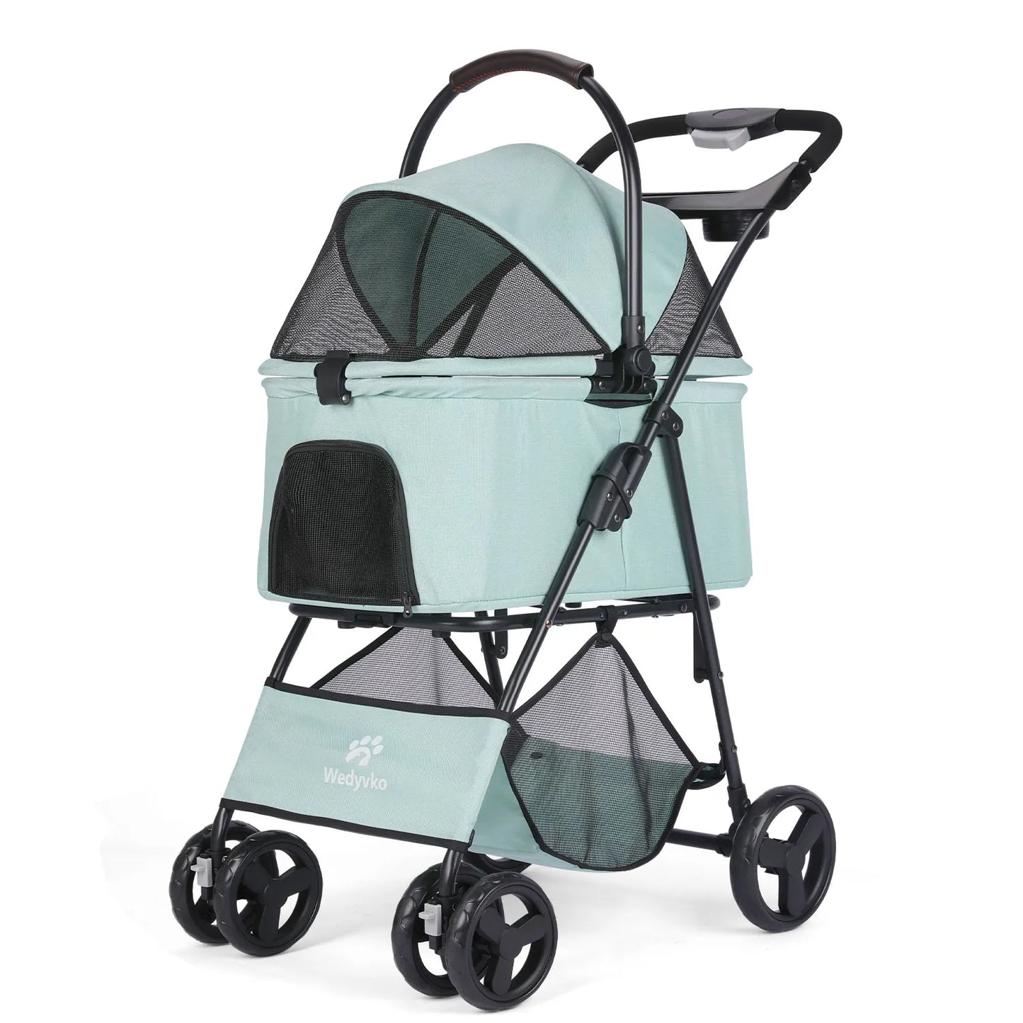 3 in 1 Pet Stroller with Removable Carrier, Folding Stroller for Small/Medium Dogs and Cats,