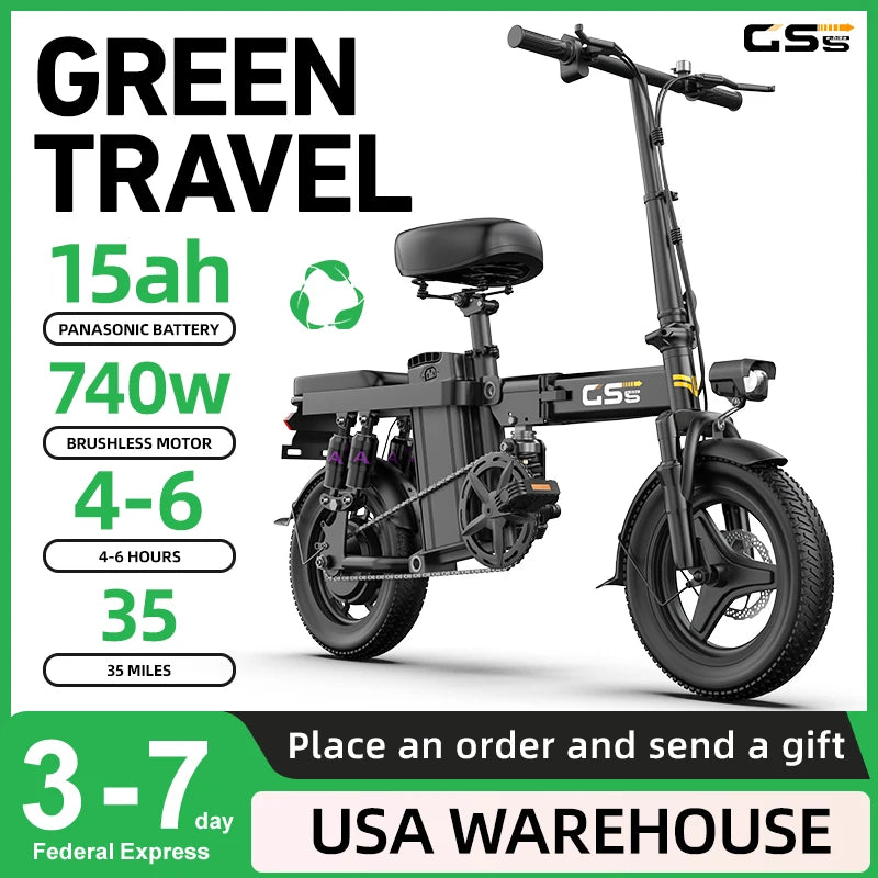 UPlee Folding Electric Bike,35 Miles Max Range For Adults.