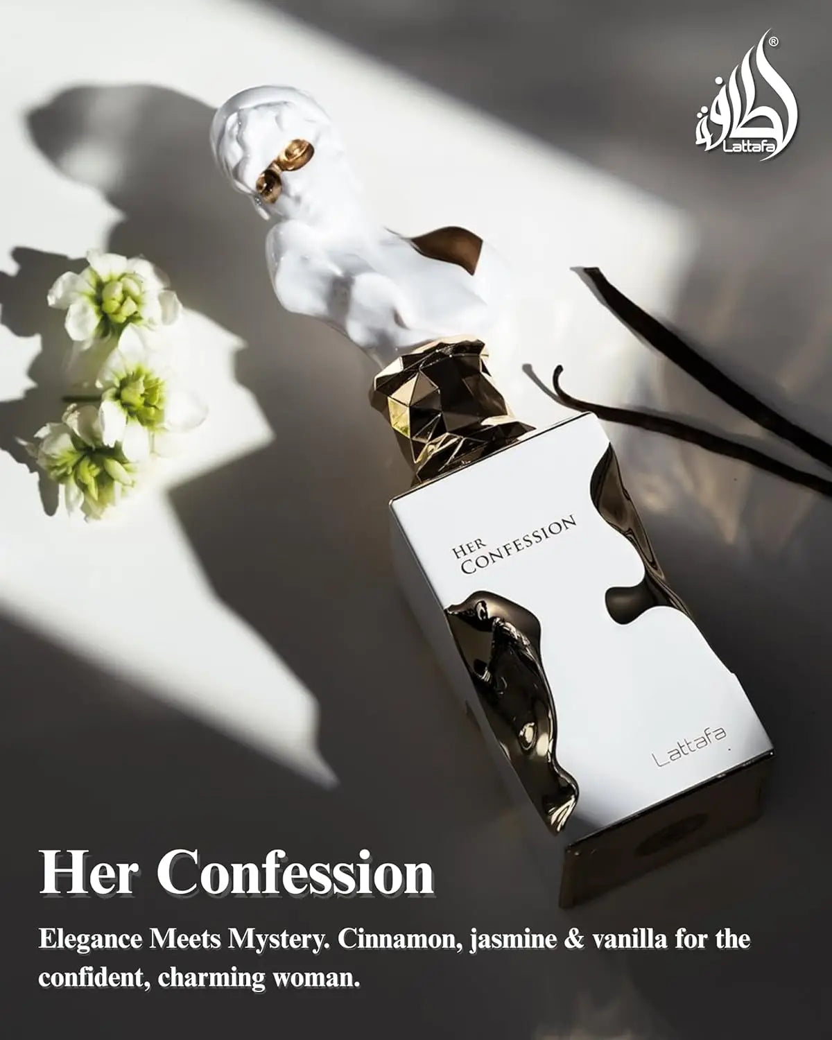 Lattafa Her Confession - Vanilla, Floral, Amber, Musk - Eau de Parfum.