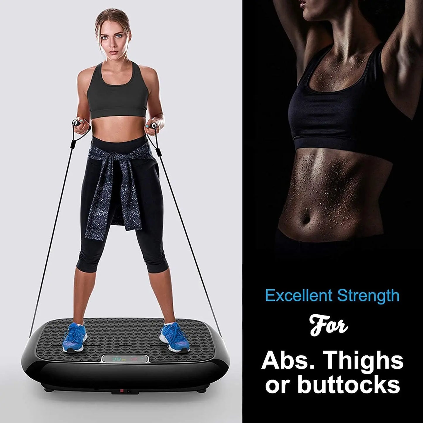 Whole Body Vibration Platform Exercise Machine with Bluetooth Speaker.