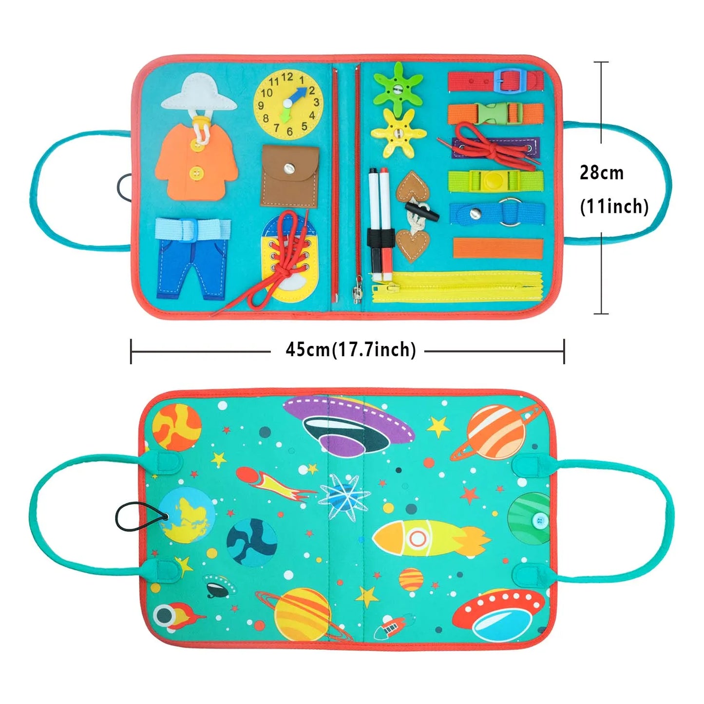 Toddler sensory and learning boards .