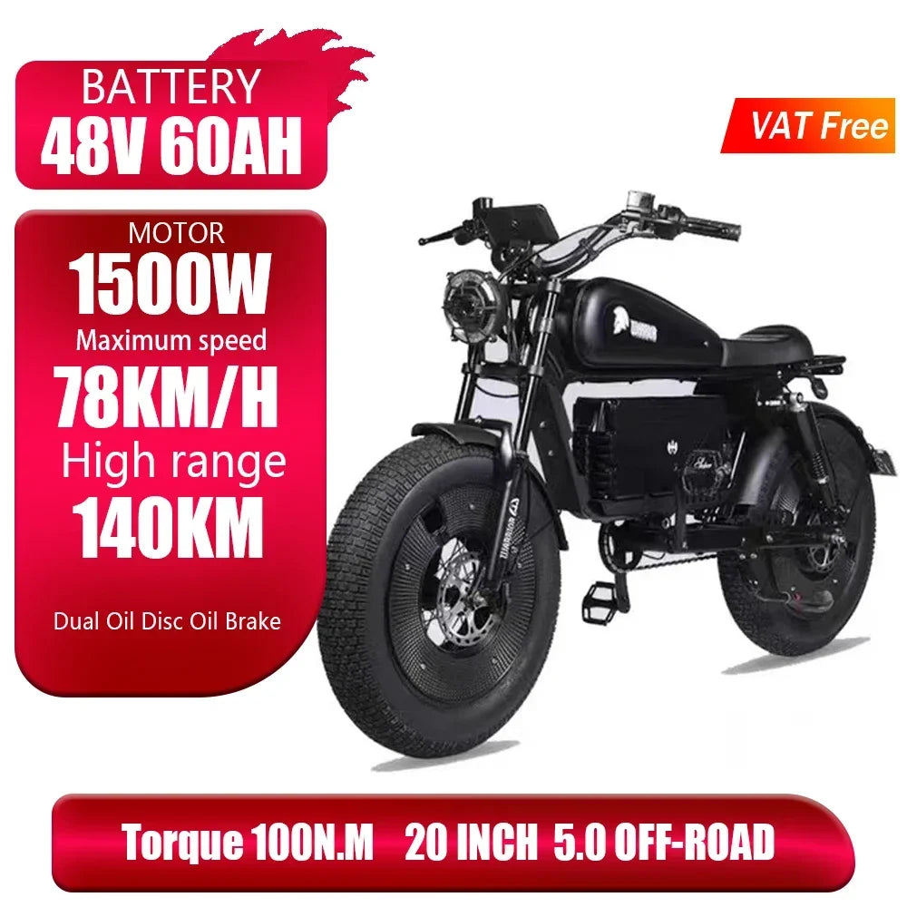 Black Warrior 1500W Motorbikes.