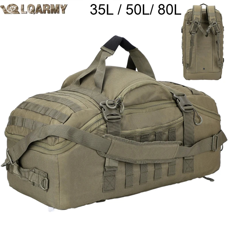 LQARMY 30L 45L 80L Outdoor Mountaineering Duffel Bag.