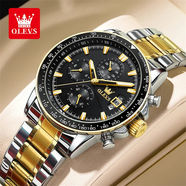 OLEVS Top Men's Watches Luxury Waterproof Luminous Classic Quartz Watch for Men.