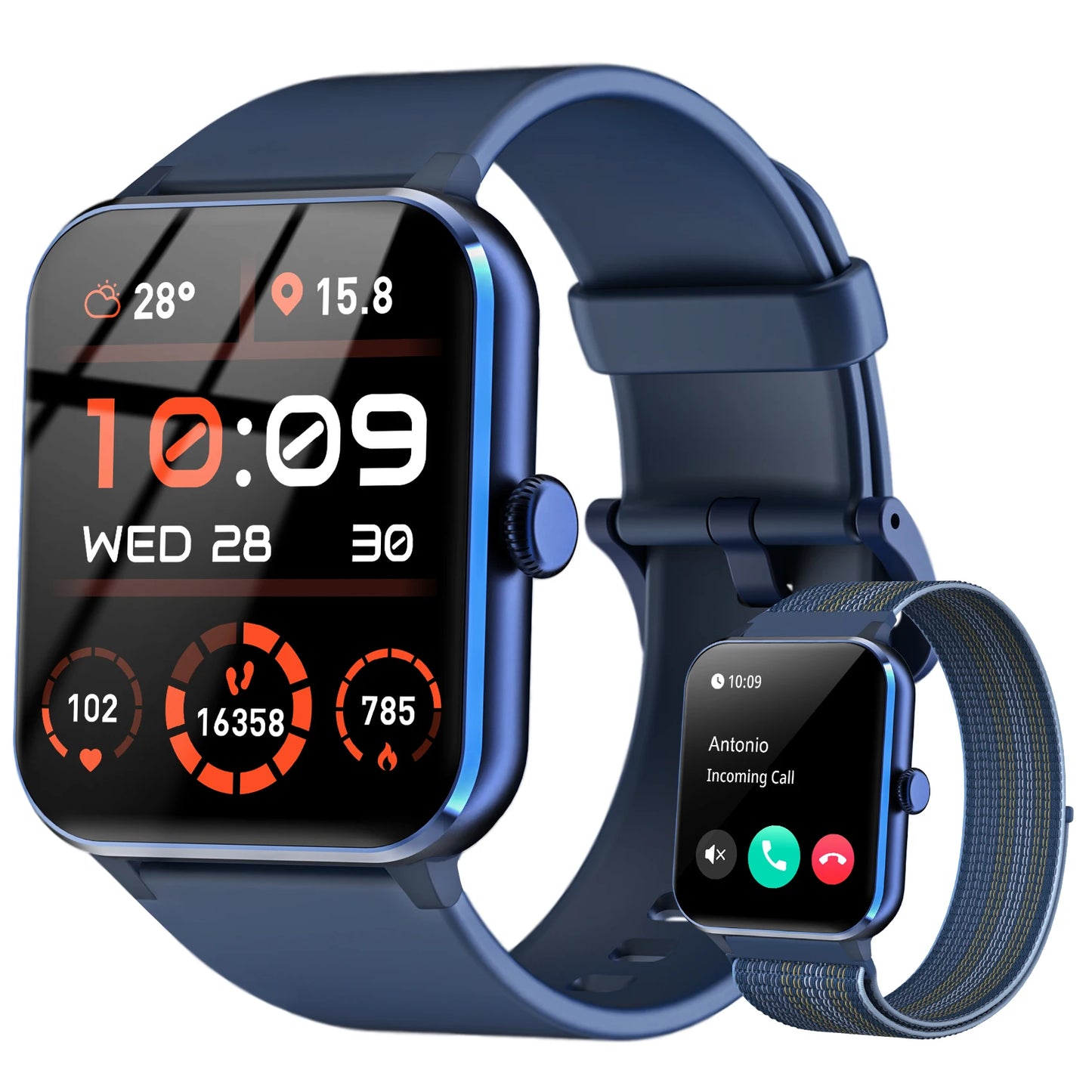 IOWODO R50 Waterproof Smart Watch 1.85'' HD Screen For Men & Women.