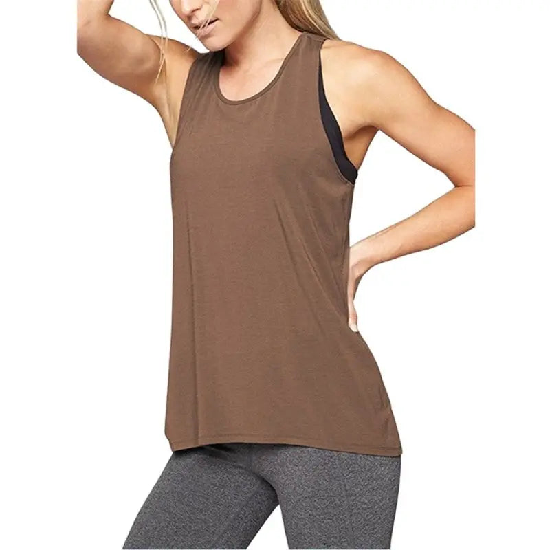 Breathable Sleeveless Yoga Tops.