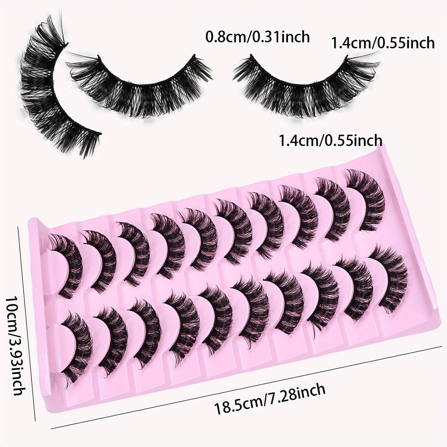 90 Pairs/9Pack DD Curl Russian Strip Lashes.