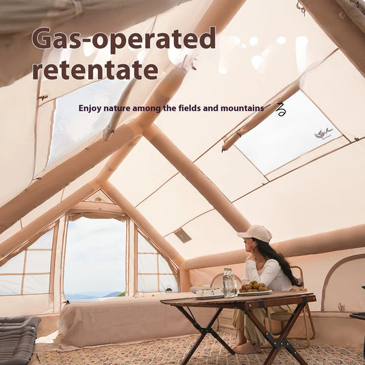 Luxury Inflatable Tents With Stove Plug, 4/6/8 Person For Family Camping.