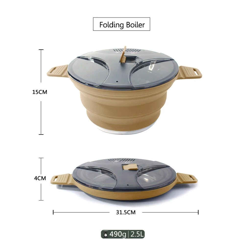 Foldable & Portable Camping Cook Pot.