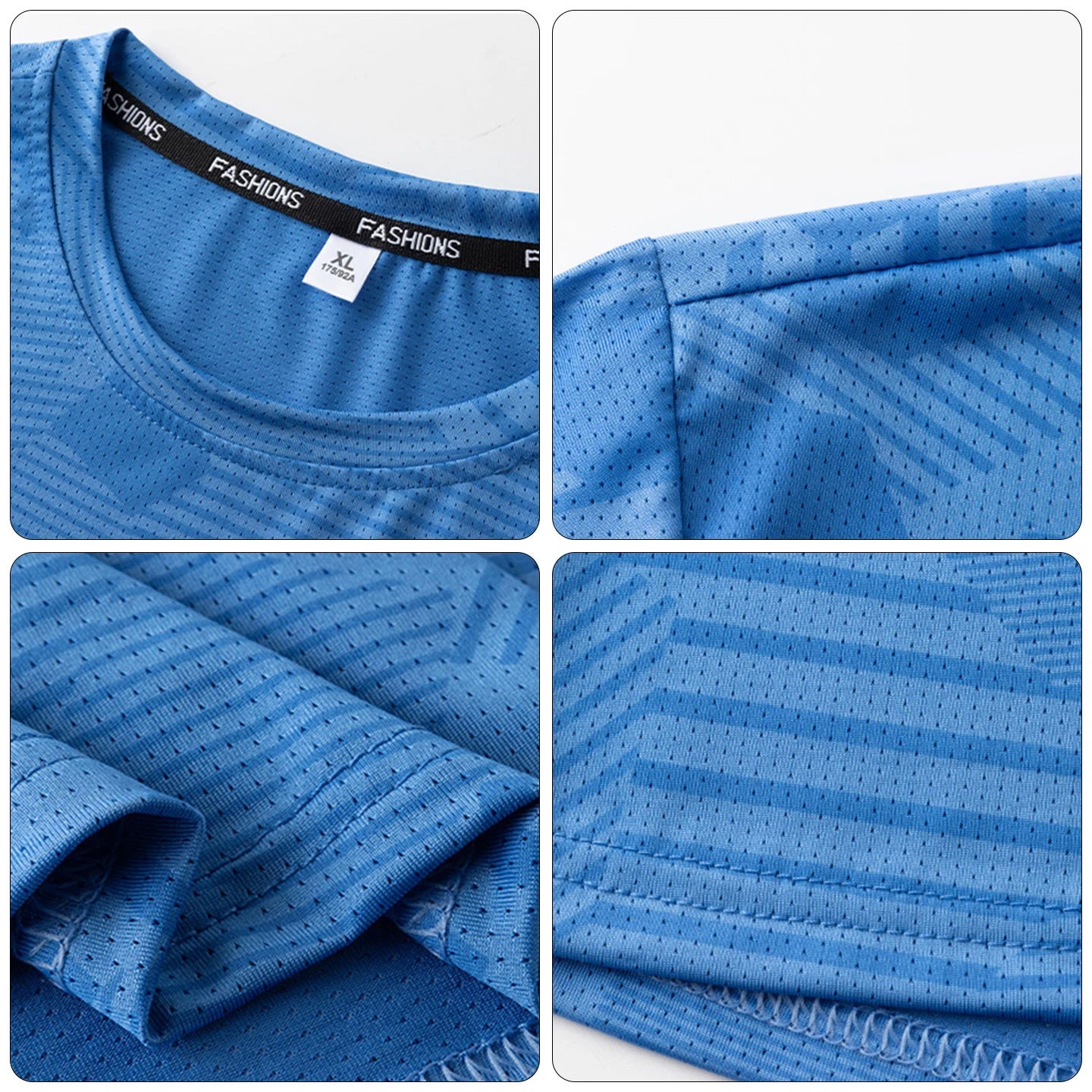 FASHIONS Summer Men Sporty Stretch Short Sleeve Running T Shirt.