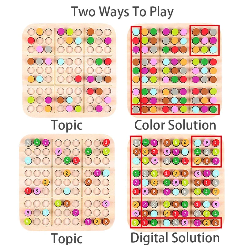 Wooden Sudoku games.  for kids.