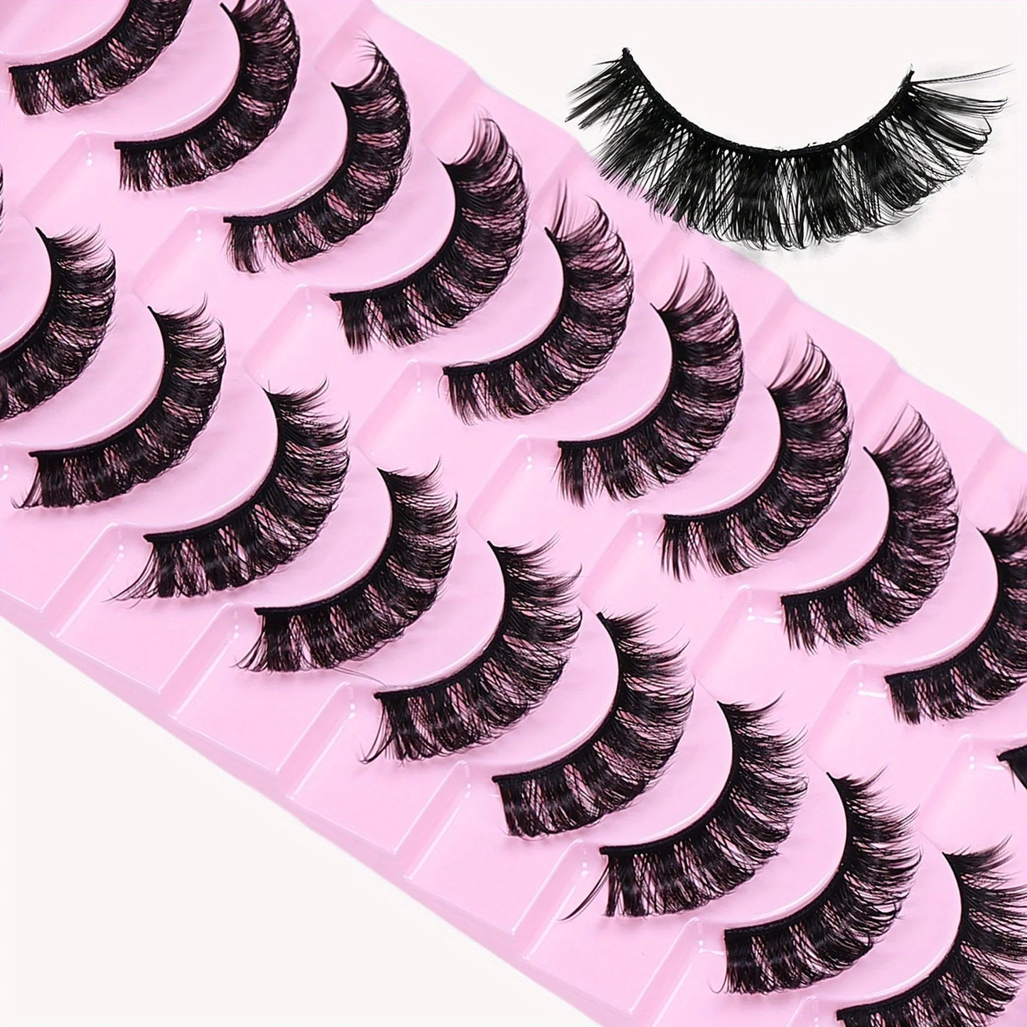 90 Pairs/9Pack DD Curl Russian Strip Lashes.