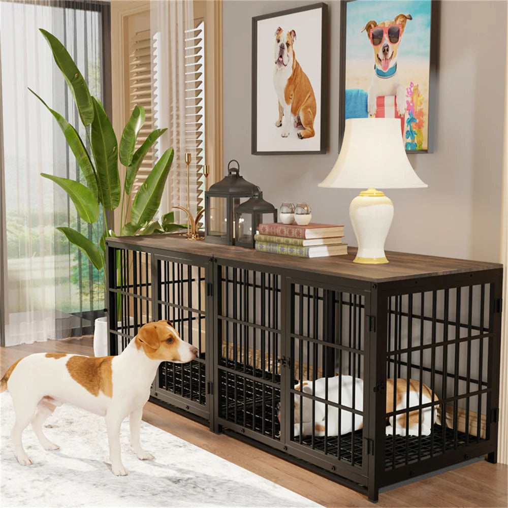 Large Wooden Dog Crate For Indoor.
