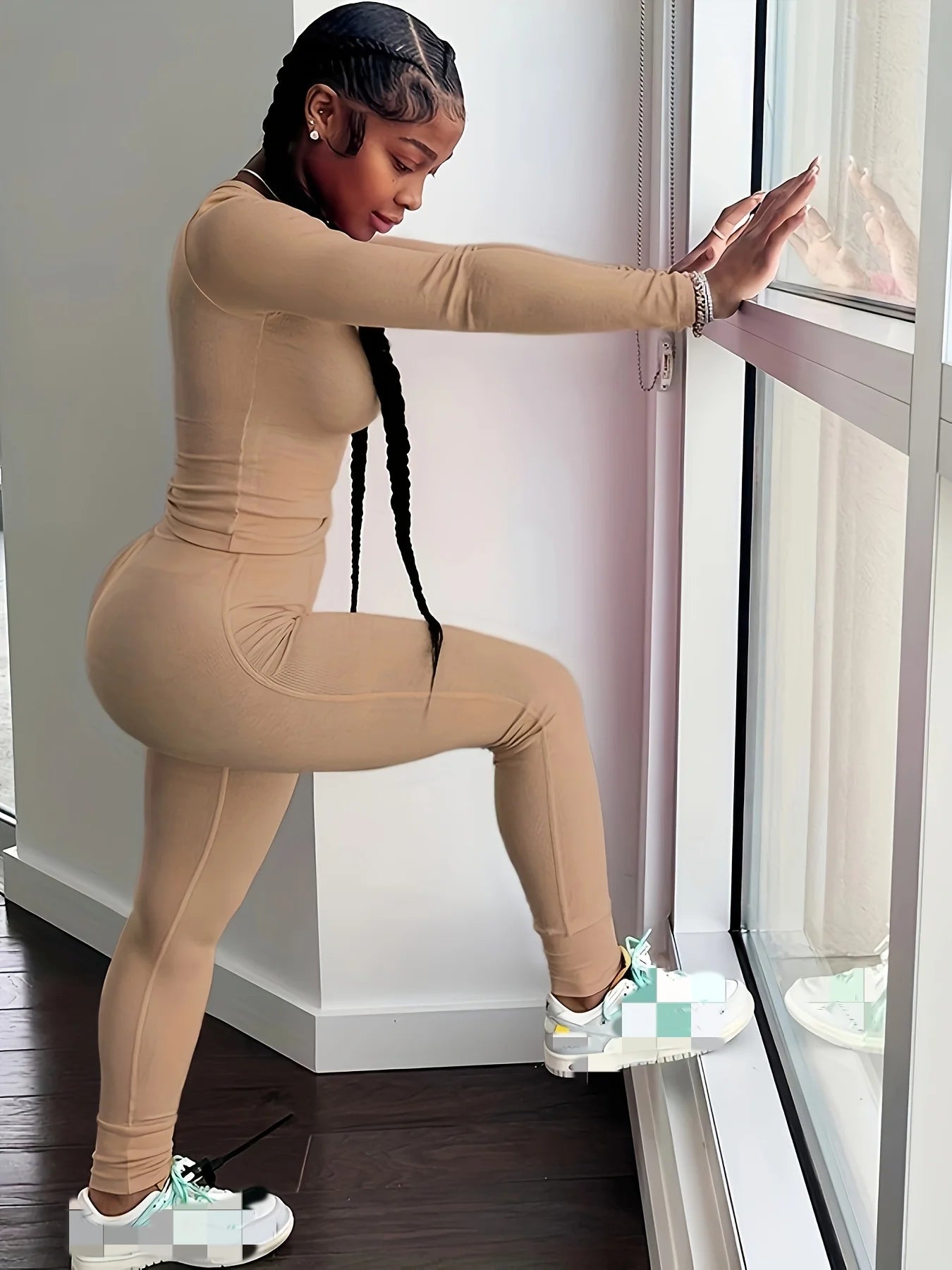 Long sleeves  and Leggings  Exercise wear Set.
