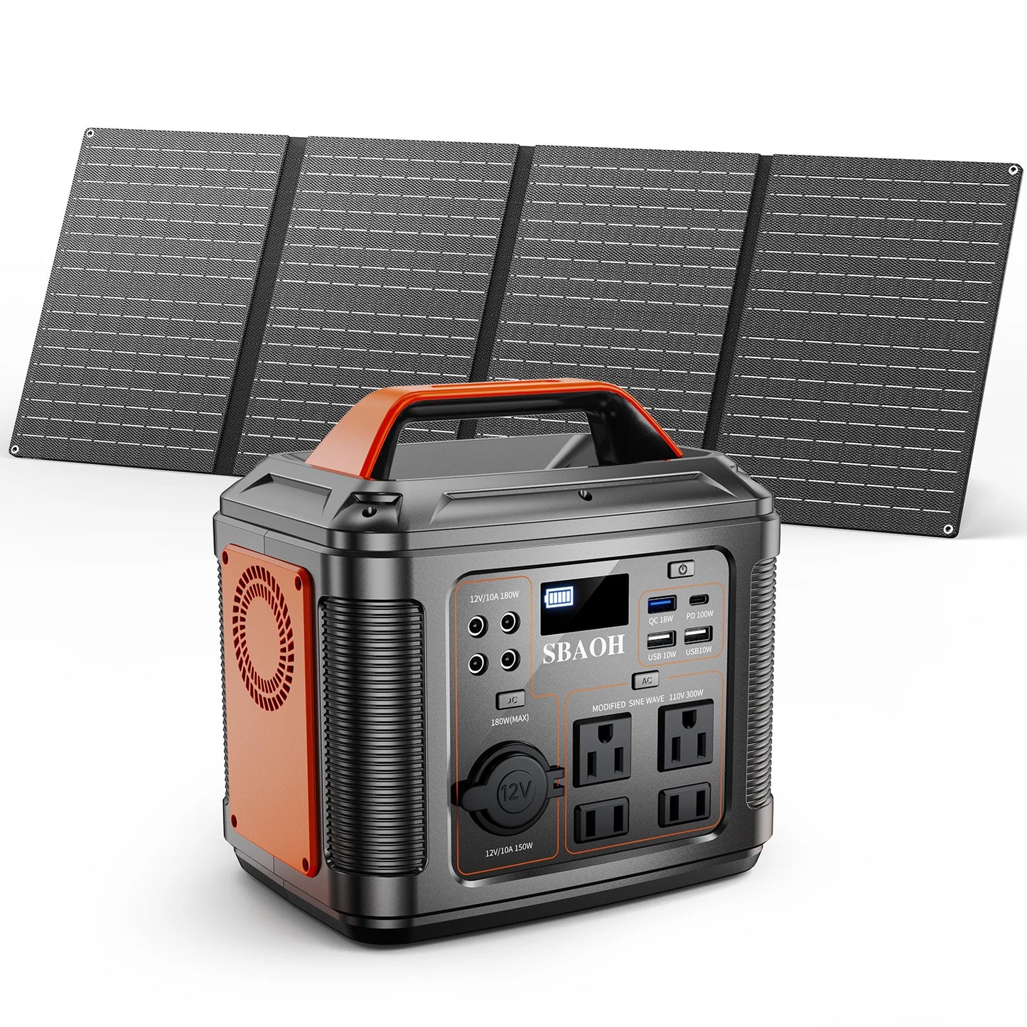 300W Portable Power Station with Solar Panel.
