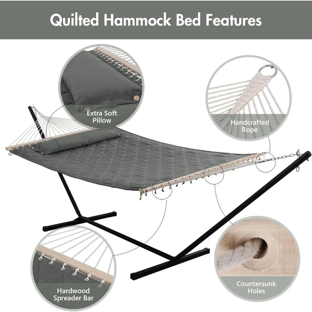 Hanging hammock for 2 persons.