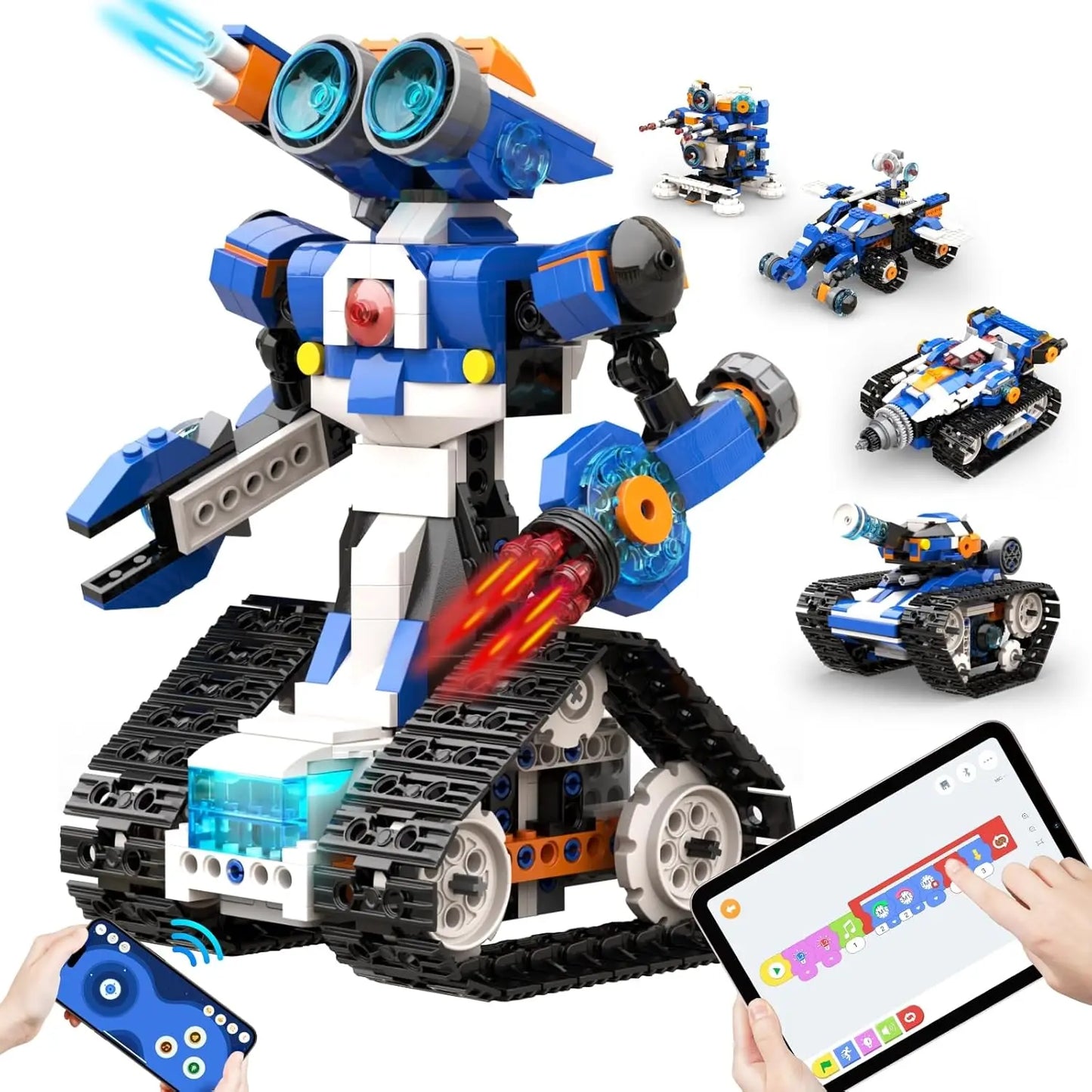 Apitor STEAM Robot Toy, 6-in-1 Robot Building Kit for Boys Age 8-12.