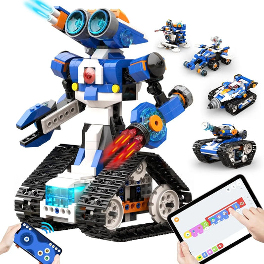 Apitor STEAM Robot Toy, 6-in-1 Robot Building Kit for Boys Age 8-12.