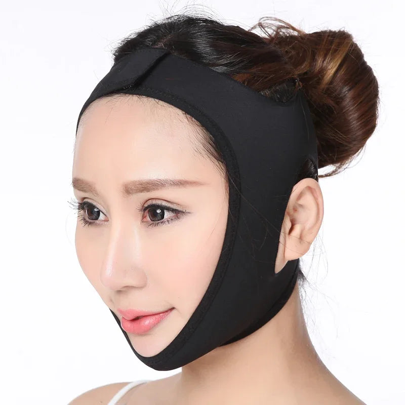 Elastic Facial Contour Shaper for Jawline, Double Chin & Cheek Support For Women.