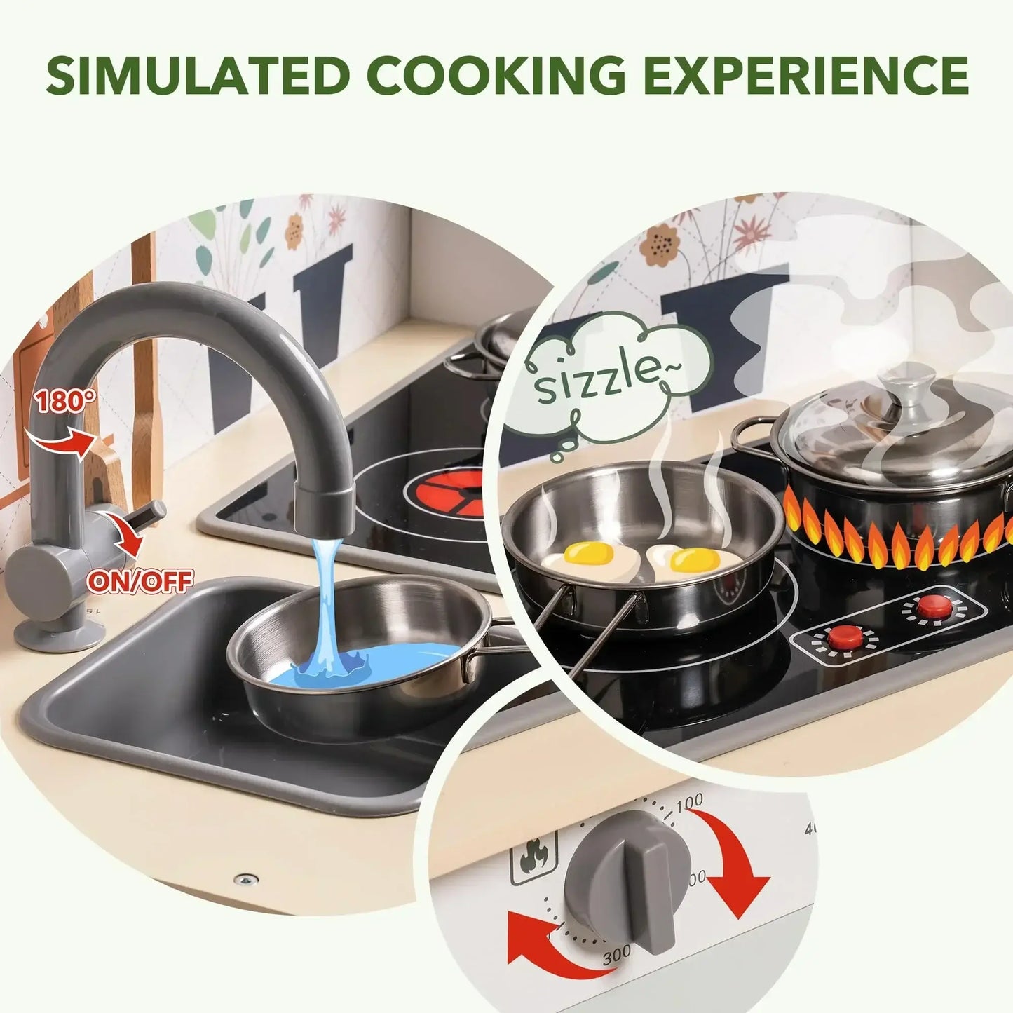 Robotime Robud , Kitchen Wooden Play Set