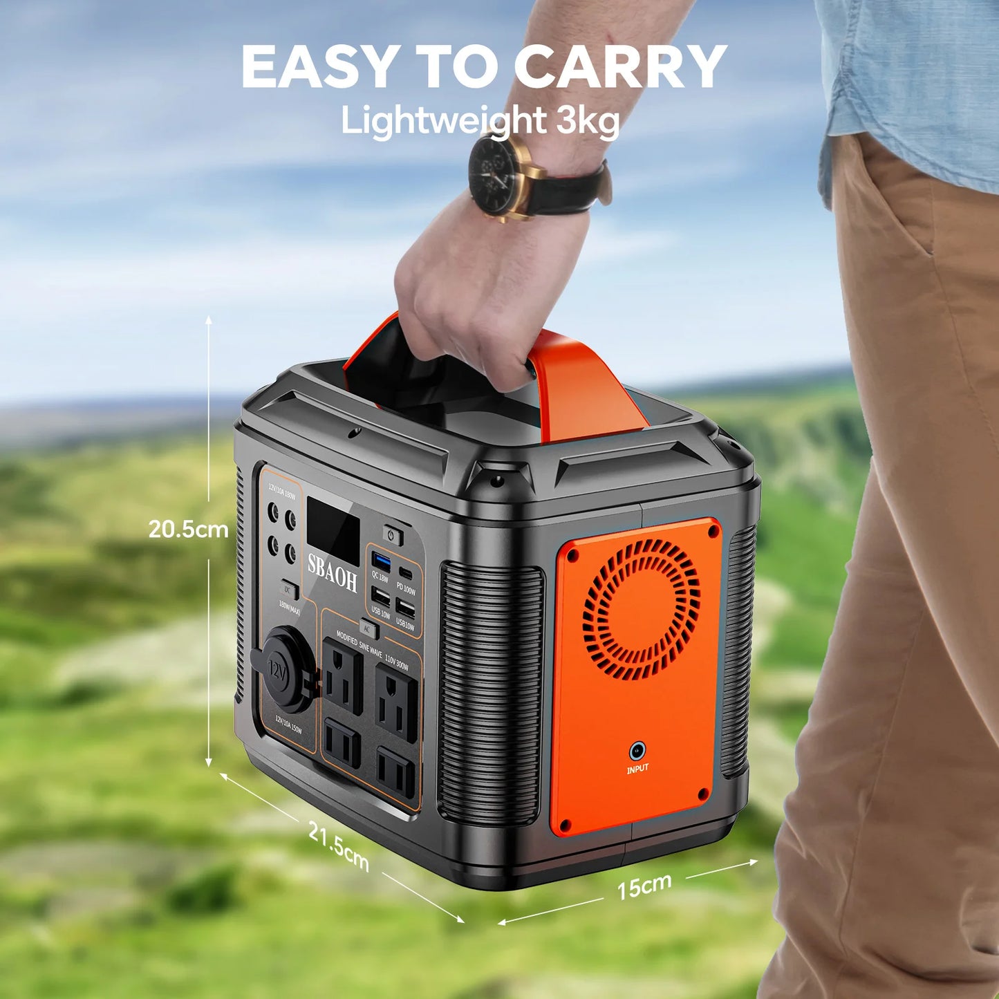 300W Portable Power Station with Solar Panel.