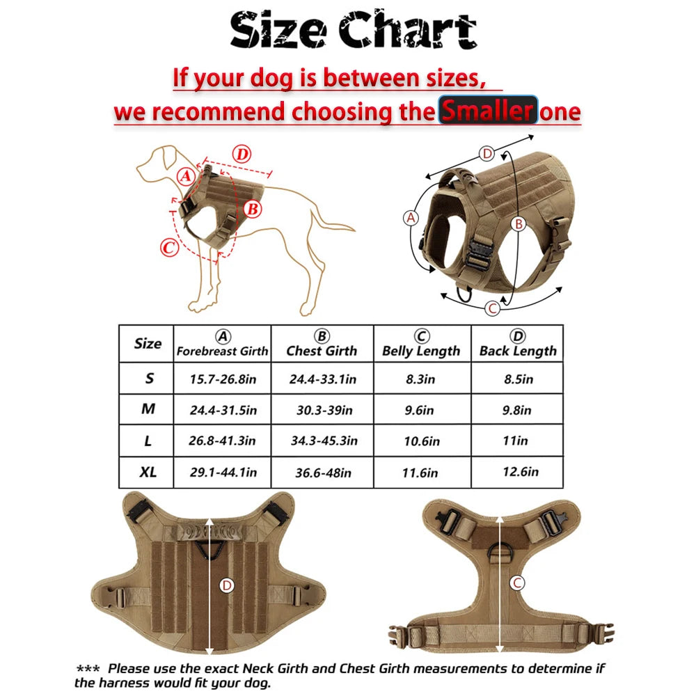 Large Dog Harness And Leash Set For Medium & Large Dogs.