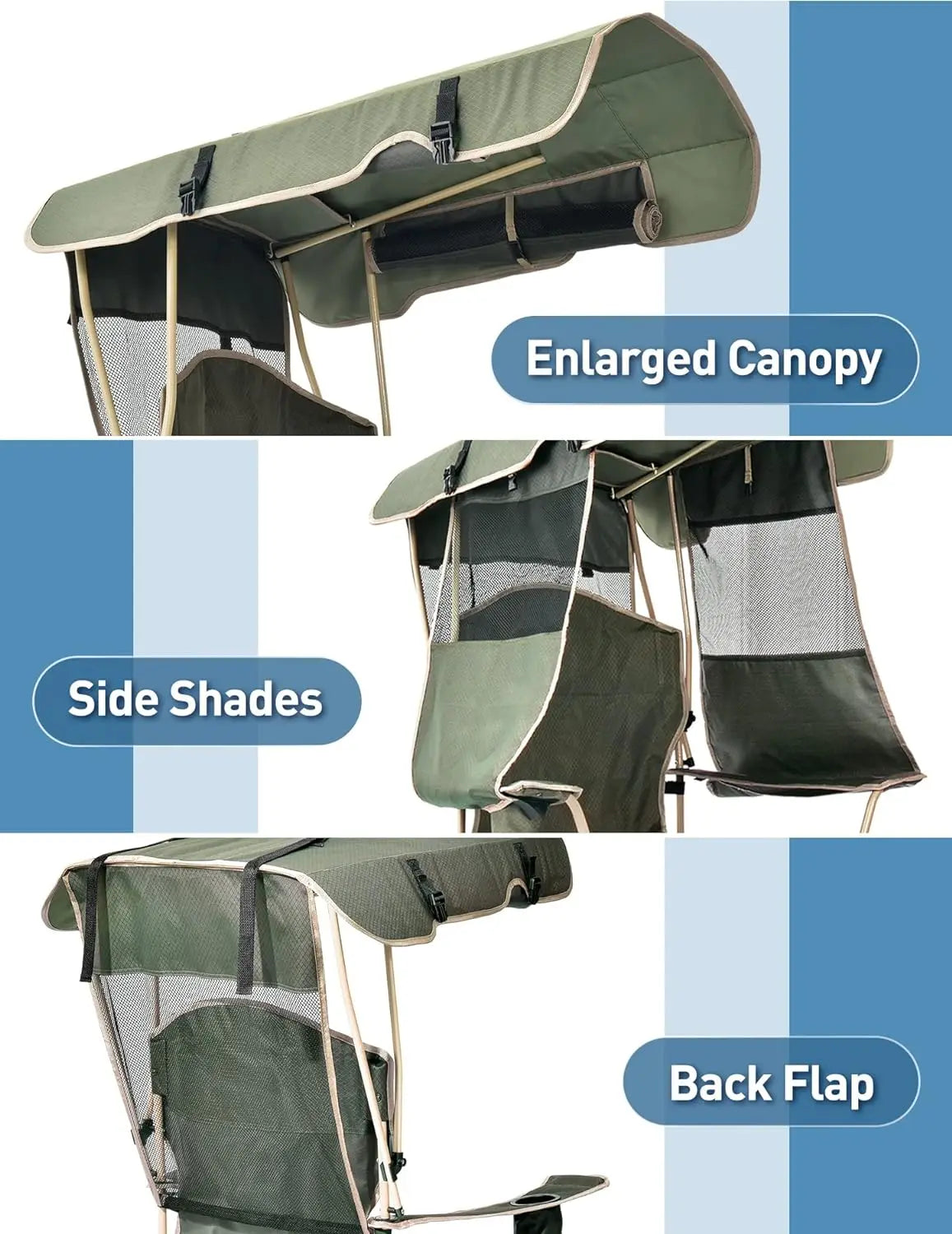 Folding Camping Chair with Shade Canopy for Adults.