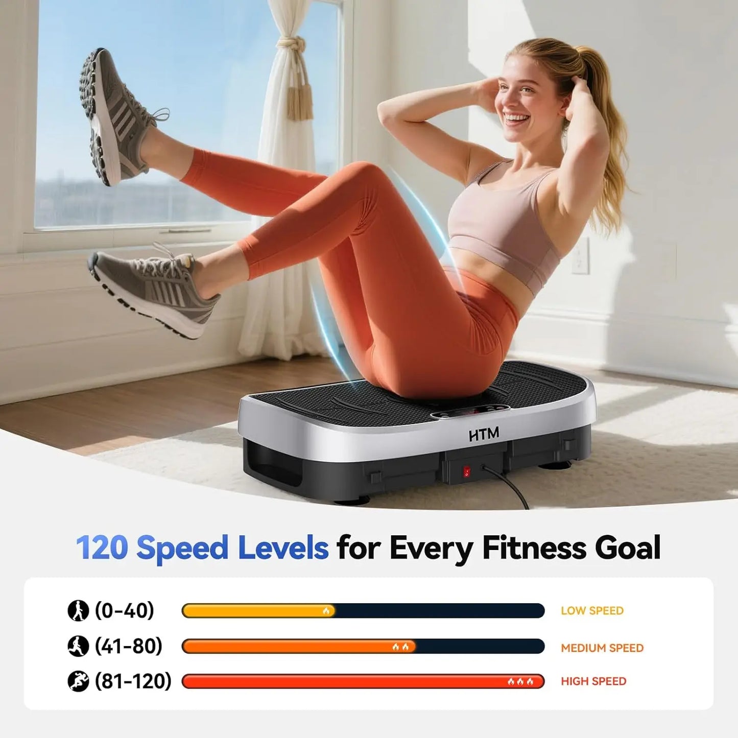 Vibration Plate Exercise Machine For The  Whole Body With  120 Levels Silent .