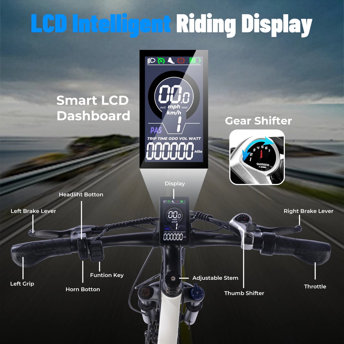 Terrosor Electric Bike,26" Fat Tire E- bike