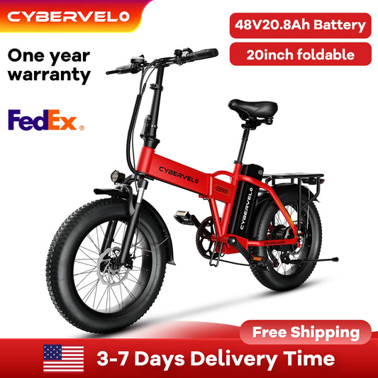 CYBERVELO 1000W Ebike For Adults With Removable Battery & 80 Miles Max Range.